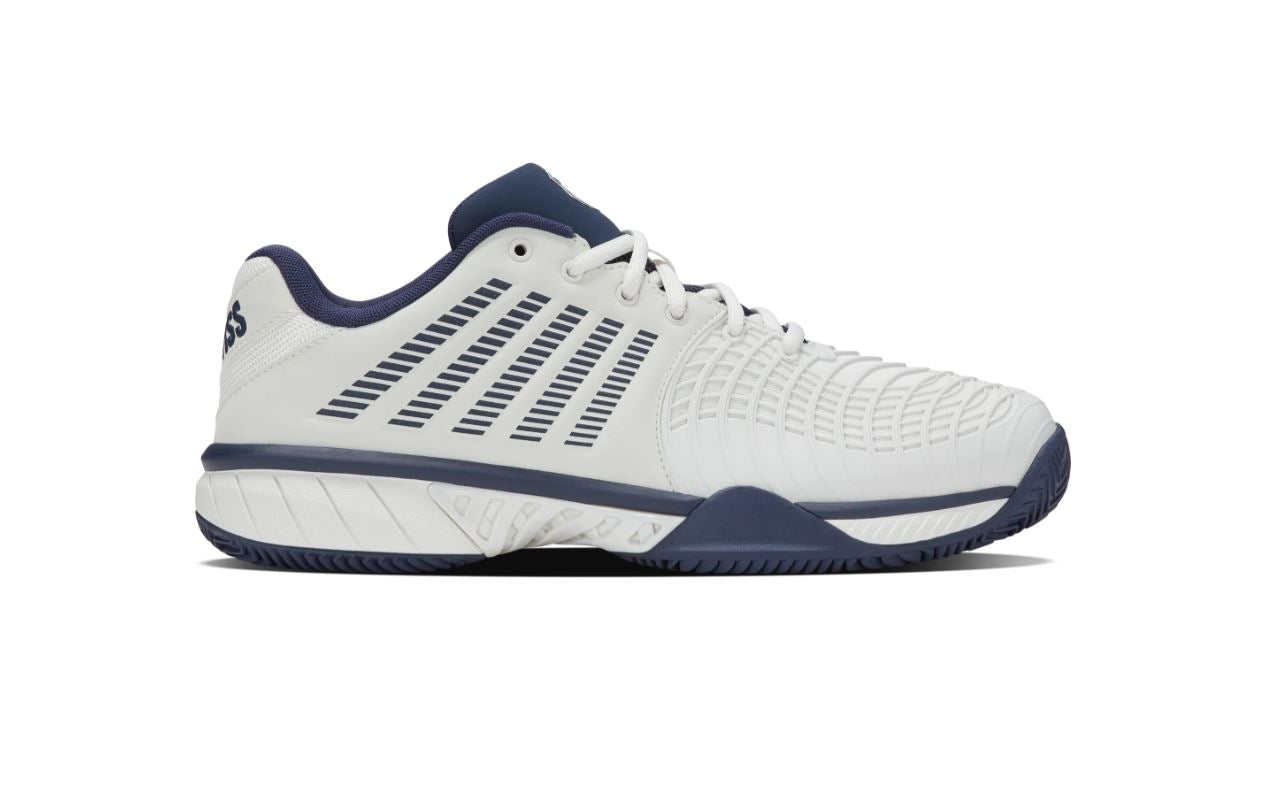 K-Swiss Express Light 3 Clay Heren (Wit op Wit / Marineblauw)