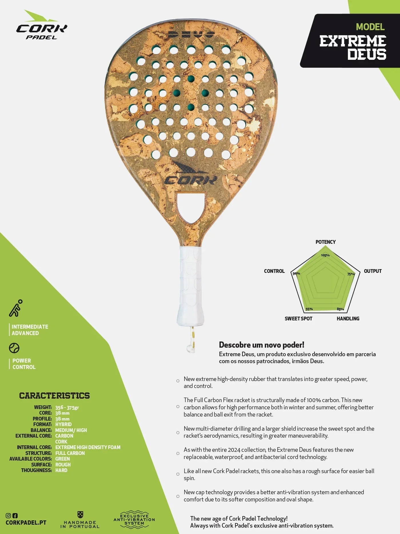 Cork Extreme Deus padelracket