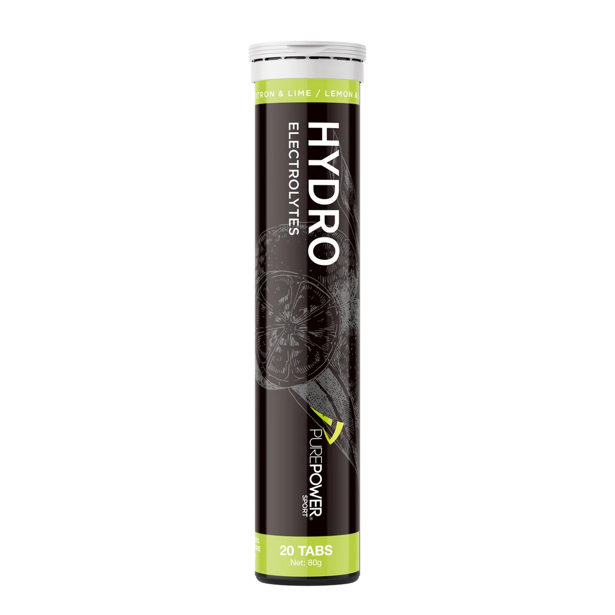 PurePower Hydrotabs Elektrolyten Lemon/Lime (1 koker met 20 tabletten)
