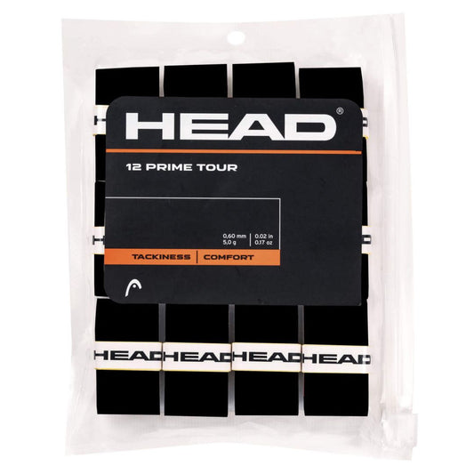 Head Prime Tour Overgrip (12-pak, zwart) padellife