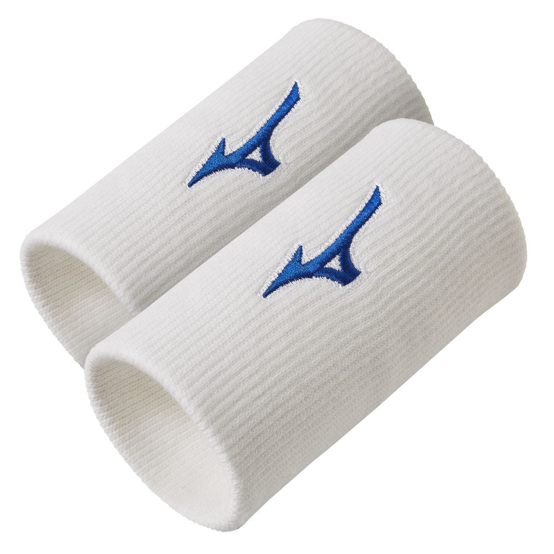 Mizuno Polsband Lang (2-pack, Wit) padellife