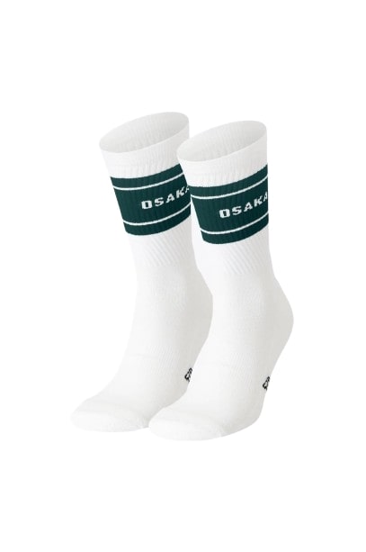 Osaka Sokken 2-pack (Wit/Pijngroen) - Padellife.nl