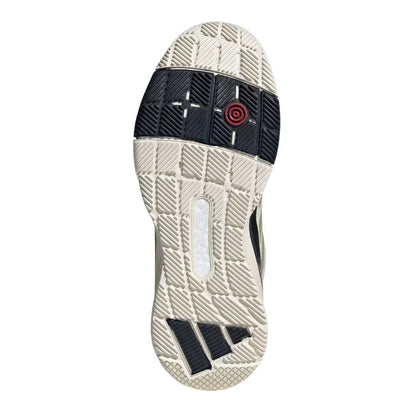 Adidas Crazyquick Boost Women Padelschoenen (Chalk White/Ice Gold Met./Team Victory Red)