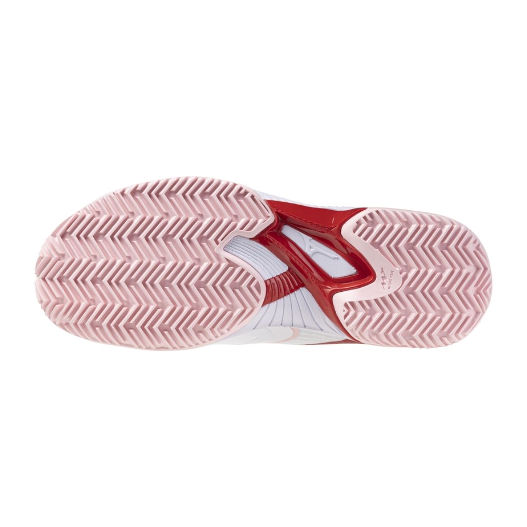 Mizuno Wave Exceed Court CC Women (White/Pinkesque/Barbados Cherry)