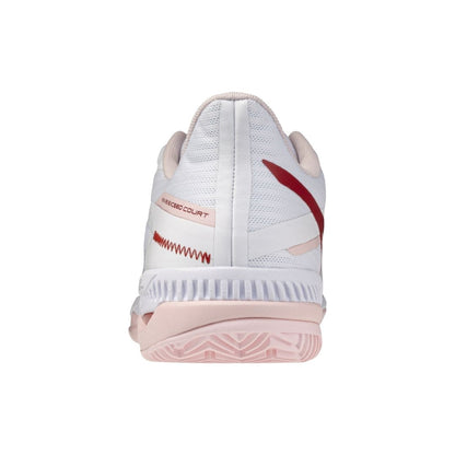 Mizuno Wave Exceed Court CC Women (White/Pinkesque/Barbados Cherry)