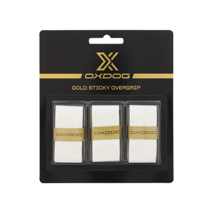 Oxdog Gold Sticky Overgrips 3 pack White