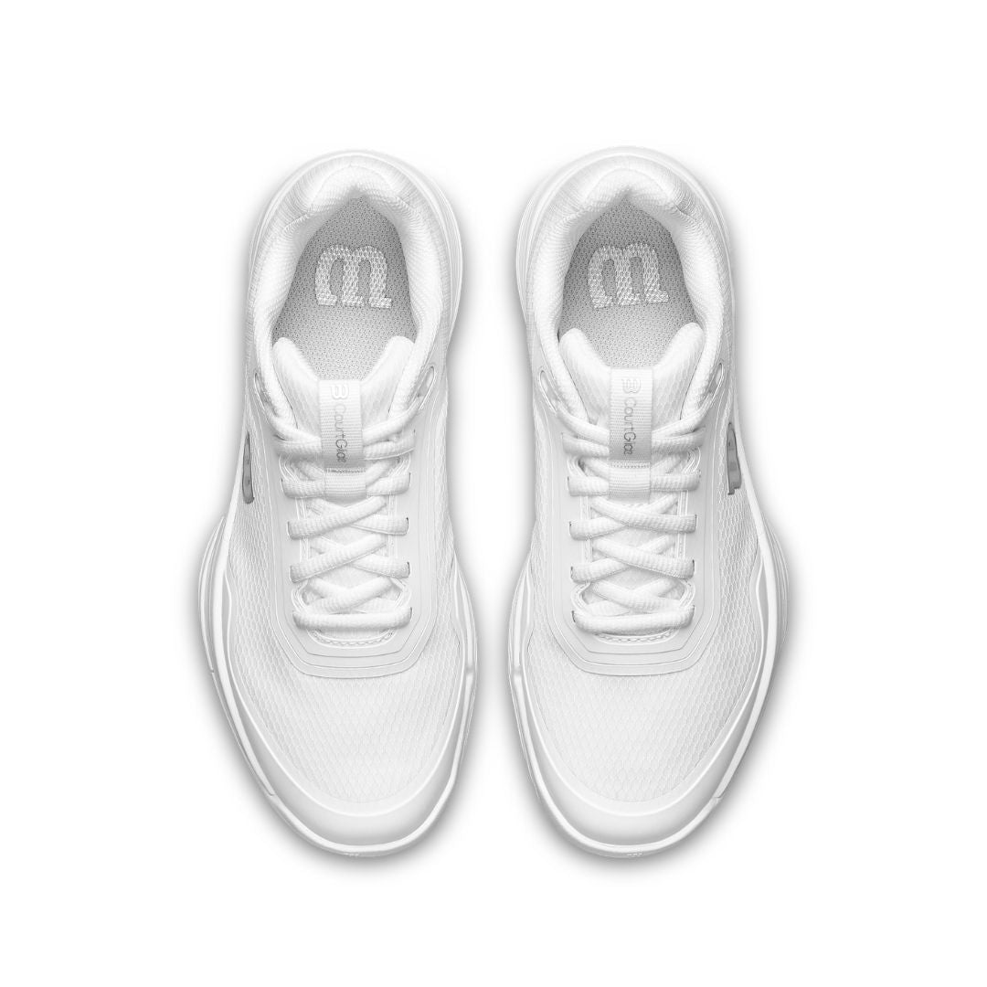 Wilson Courtglide Women Padelschoenen (White/White/Silver)