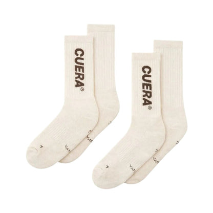 Cuera Padelsokken (2-Pack, Off-White/Dark Brown)