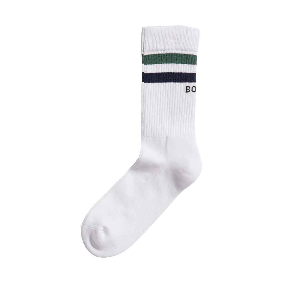 Björn Borg Classic Crew Sokken (3-pack, White/Green/Navy Blue)