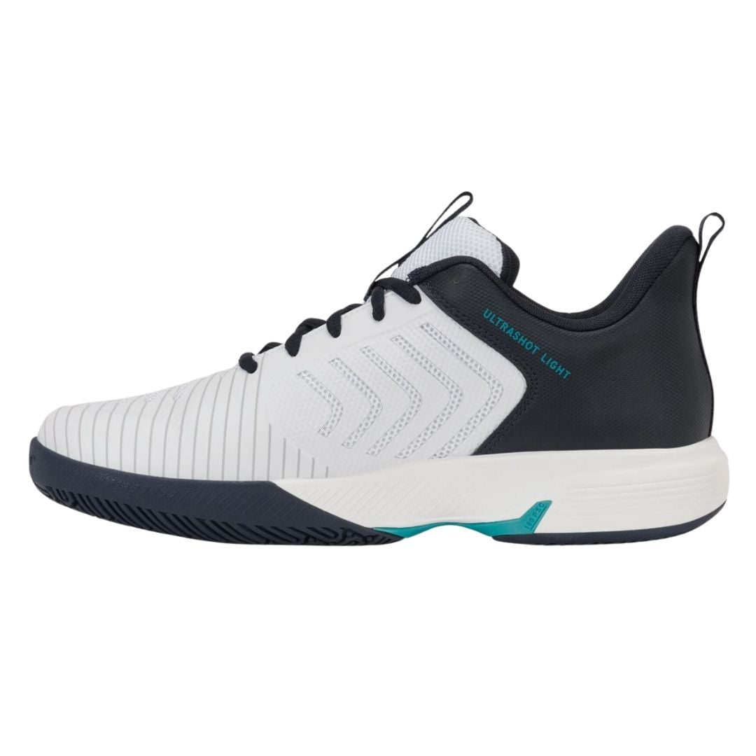 K-Swiss Ultrashot Light Padelschoenen (White/Carbon/Baltic)