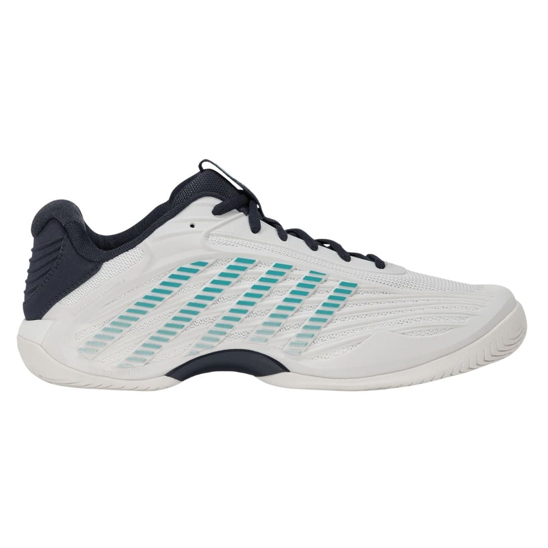 K-Swiss Hypercourt Express 3 Padelschoenen (Blanc de Blanc/Carbon/Baltic)