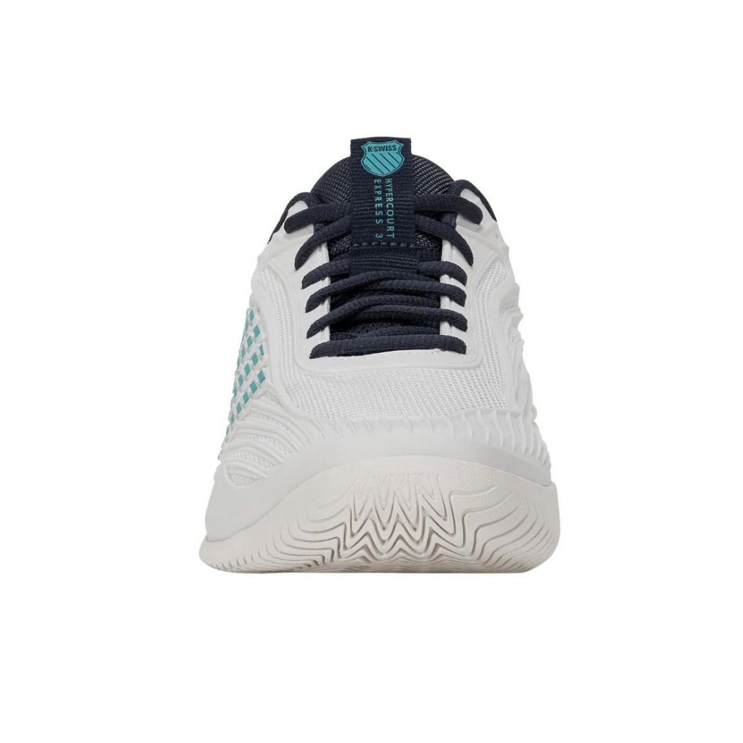 K-Swiss Hypercourt Express 3 Padelschoenen (Blanc de Blanc/Carbon/Baltic)