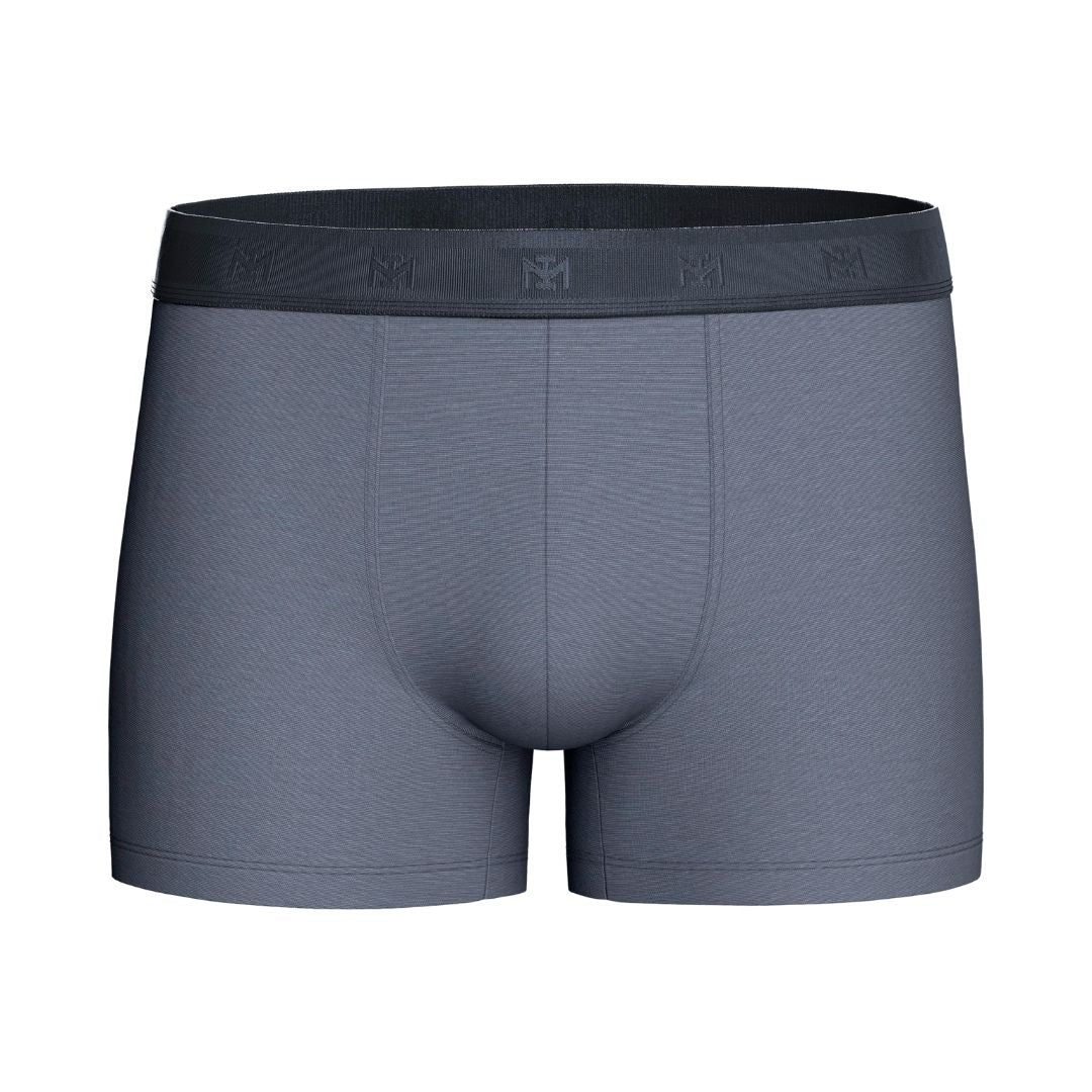 Impetus Plain Boxershorts (2-pack, Grey+Navy Blue)