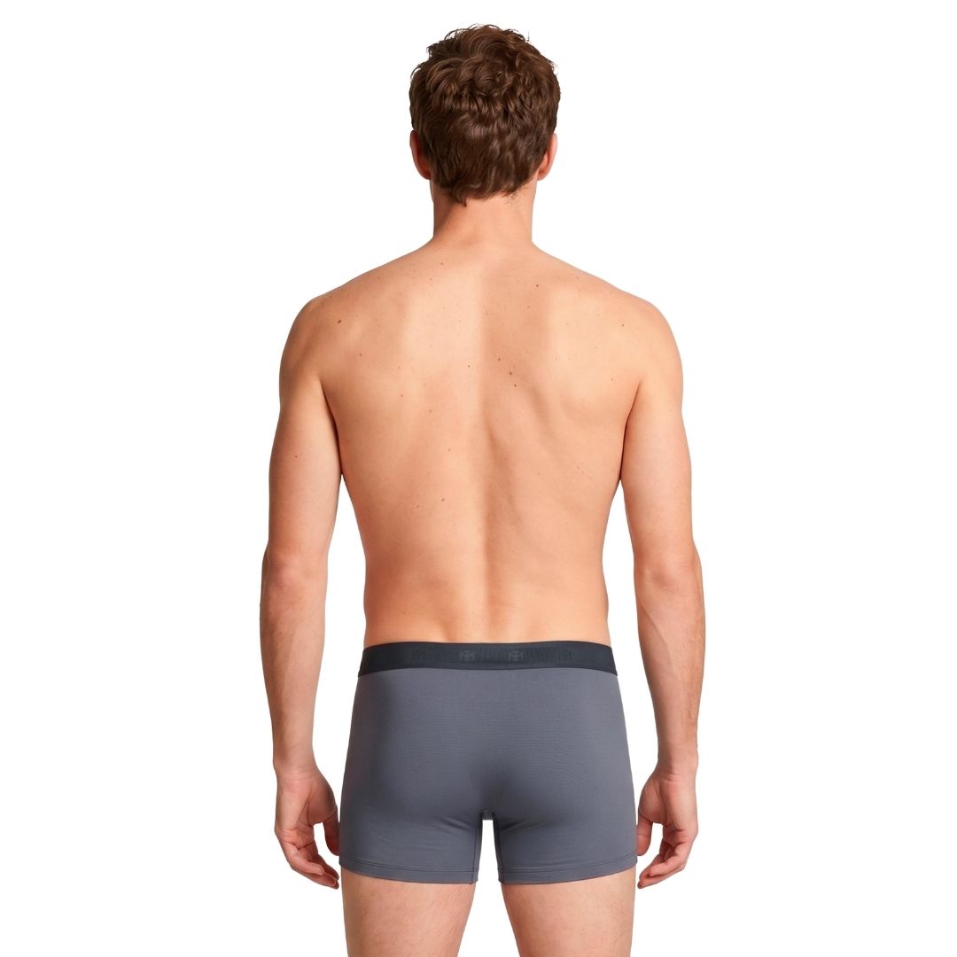 Impetus Plain Boxershorts (2-pack, Grey+Navy Blue)