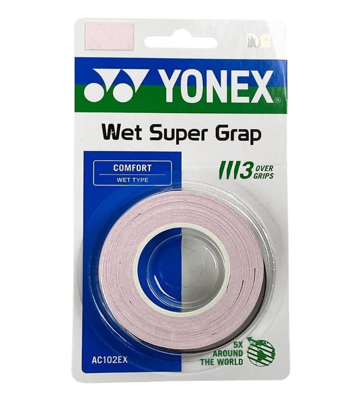 Yonex Wet Super Grap (3 stuks, Mist Pink)
