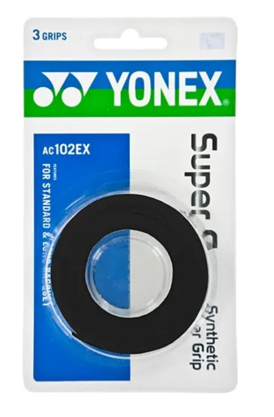 Yonex Dry Super Grap (3-pack, Zwart) badminton