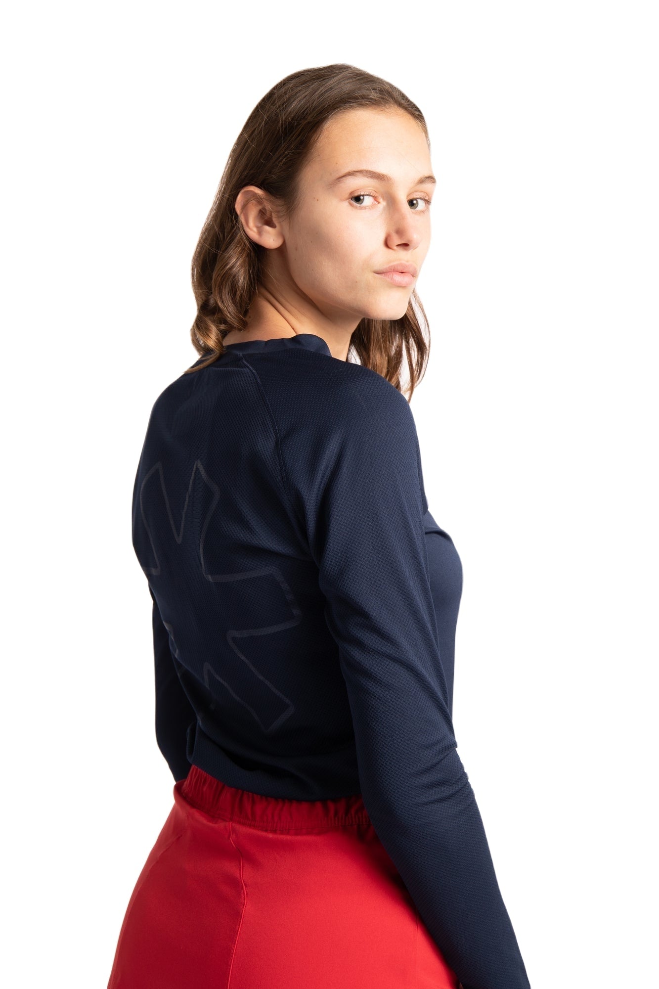 Osaka Vrouwen Training T-shirt Lange mouwen (Navy) - Padellife.nl