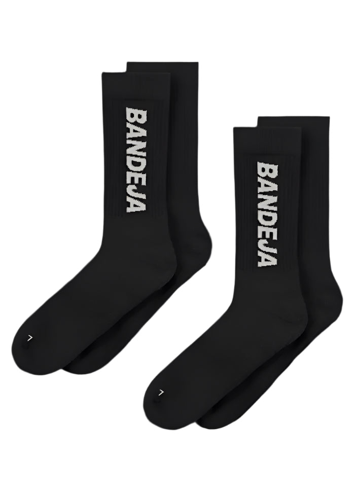 Cuera Bandeja Padel Sokken (2-pack, Zwart/Zand)