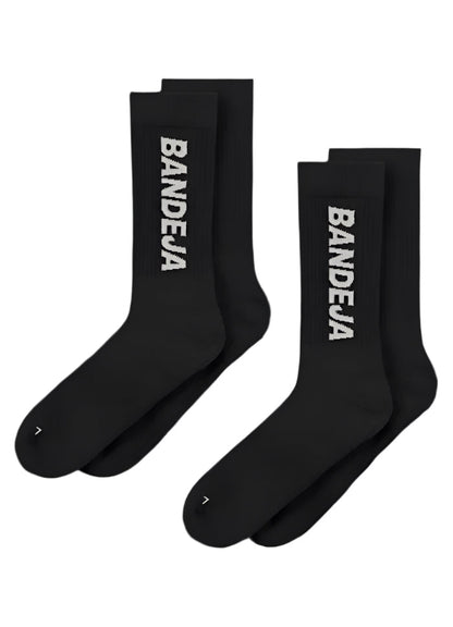 Cuera Bandeja Padel Sokken (2-pack, Zwart/Zand)