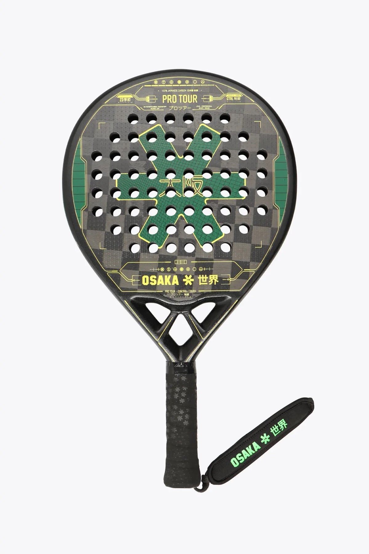 Osaka Pro Tour Control Touch 2023 Padel Racket (Groen/Geel) — PadellifeNL