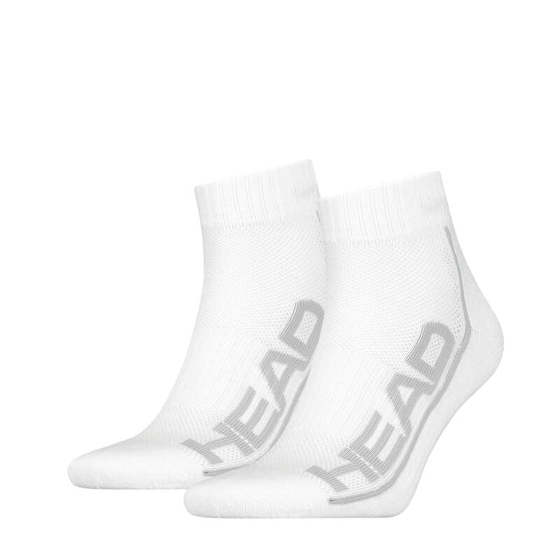 Head Stripe Quarter Socks (2-pack, wit)