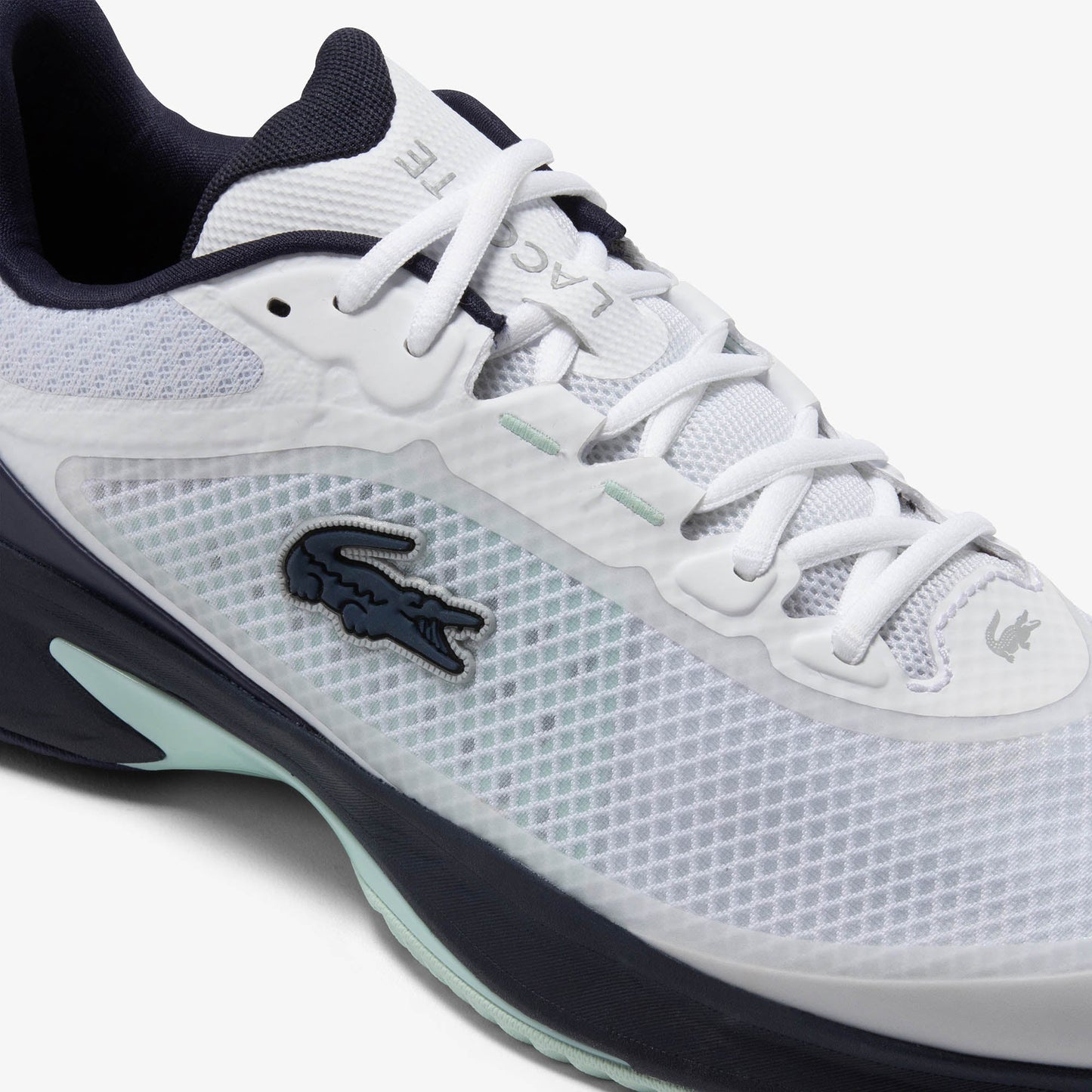 Lacoste Tech Point Textile Shoenen (Wit/Marineblauw)