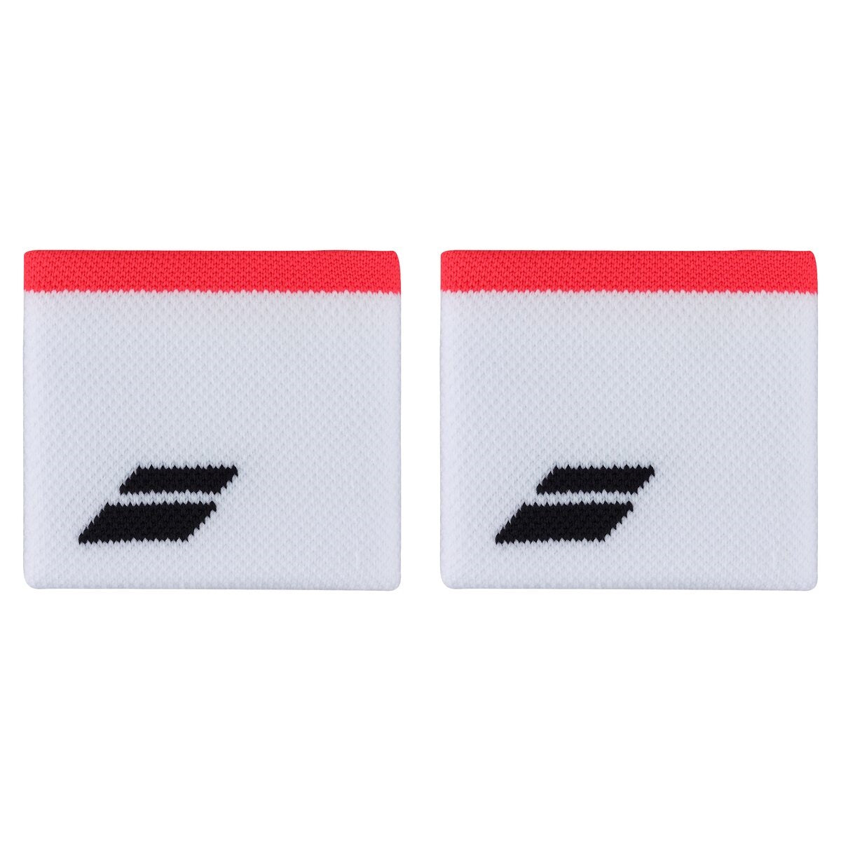 Babolat Logo Polsbandjes (2-pak, Wit/Strike Rood)