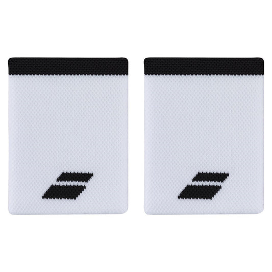 Babolat Logo Jumbo Polsbandjes (2-pak, wit/zwart)