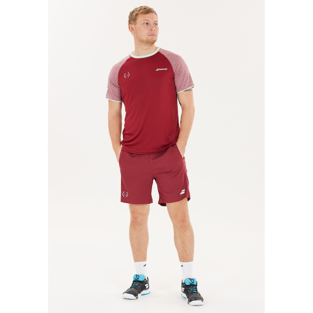 Babolat Crew Neck  T-shirt  Juan Lebron (Red Dahlia)