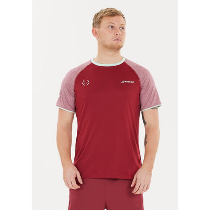 Babolat Crew Neck  T-shirt  Juan Lebron (Red Dahlia)