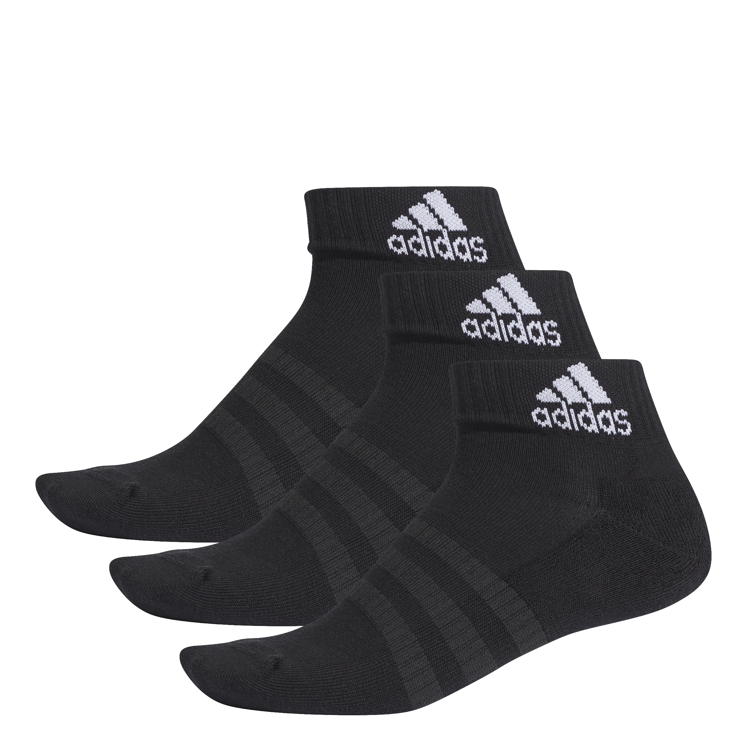Adidas 3-Stripes Ancle Sokken 3-pack (Zwart)