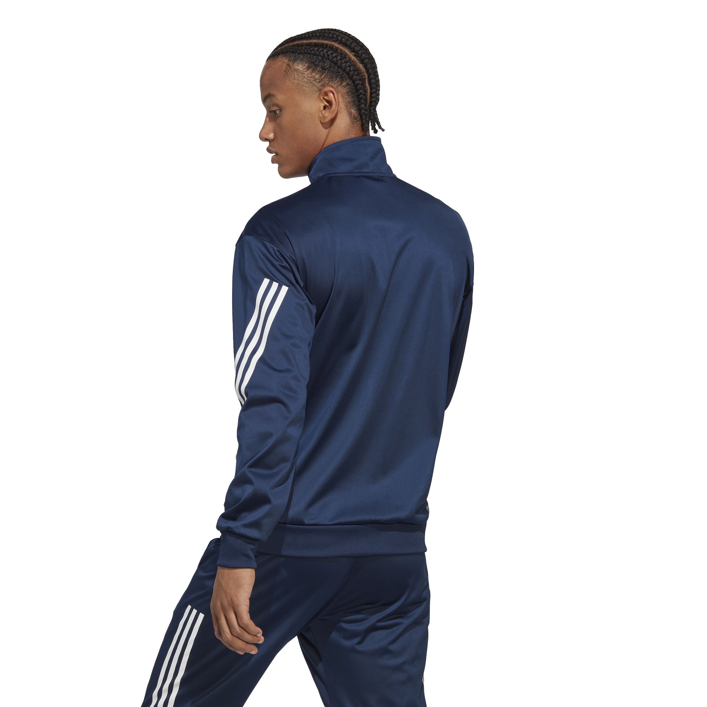 Adidas 3-Stripe Gebreide Jas (Navy)
