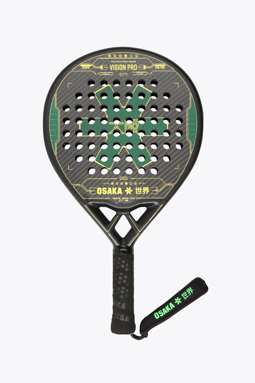 Osaka Vision Pro Control Touch 2023 Padel Racket (Groen/Geel)