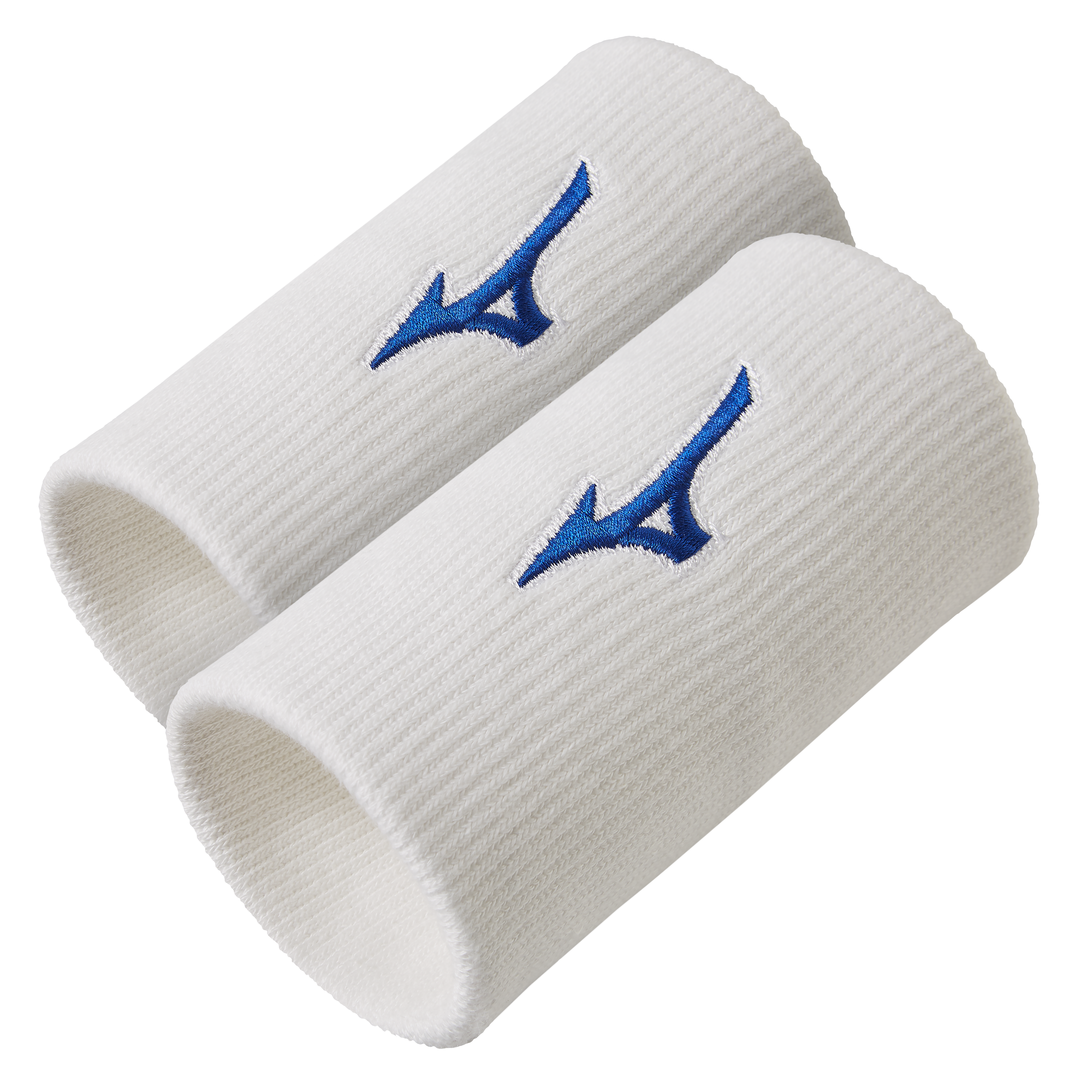 Mizuno Polsband Lang (2-pack, Wit)