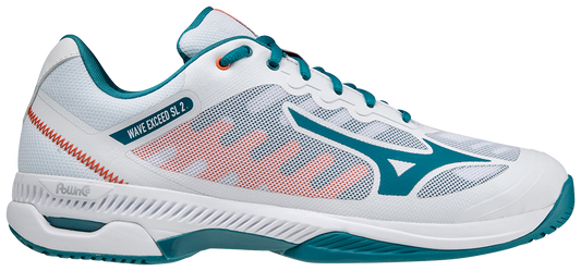 Mizuno Wave Exceed SL 2 (AC) Padel Schoenen (Wit/Havenblauw/Firecracker)