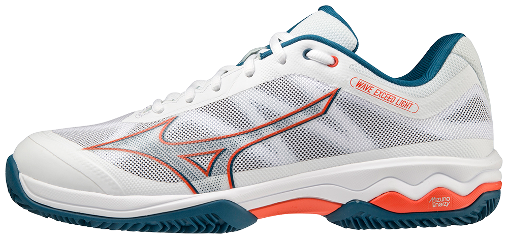 Mizuno Exceed Light CC Heren Padel Schoenen (Wit/Oranje)