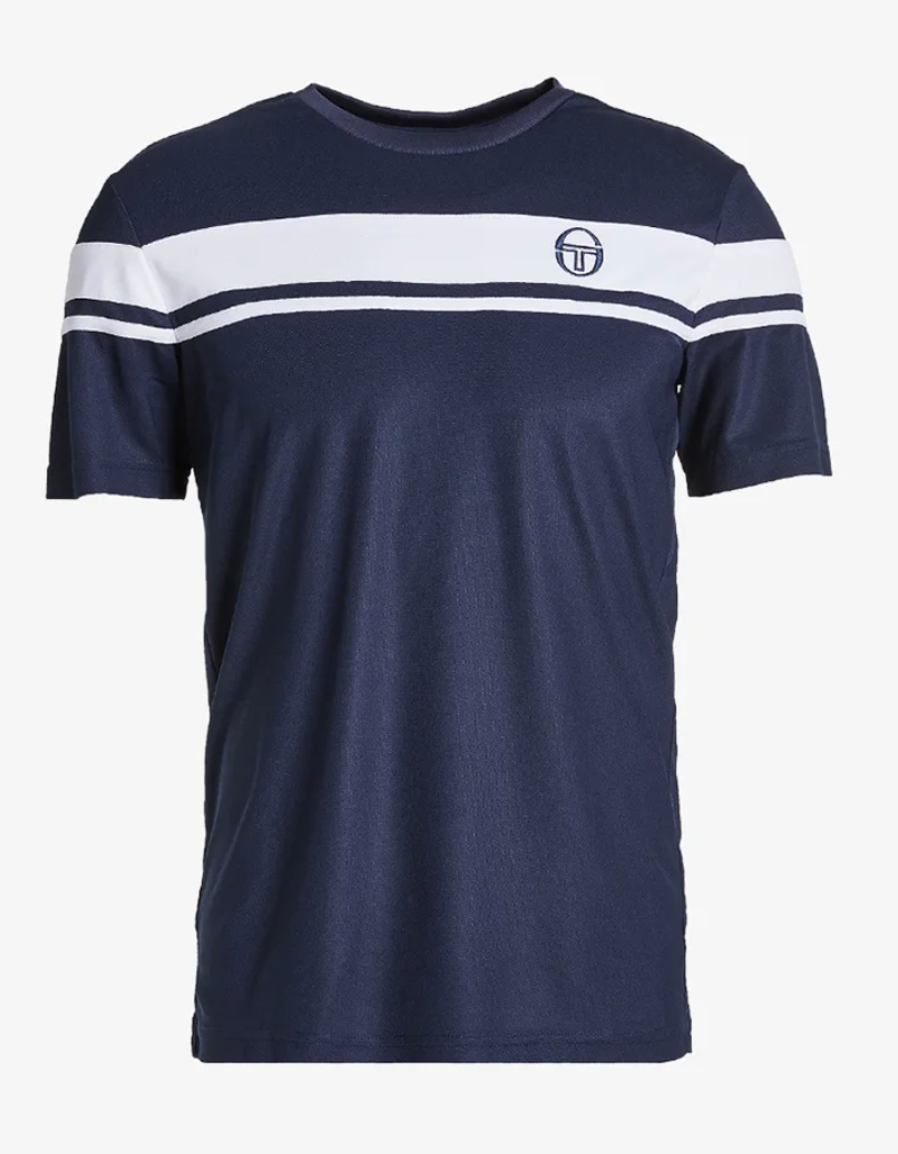 Sergio Tacchini Young Line Pro T-shirt (Navy/Wit)