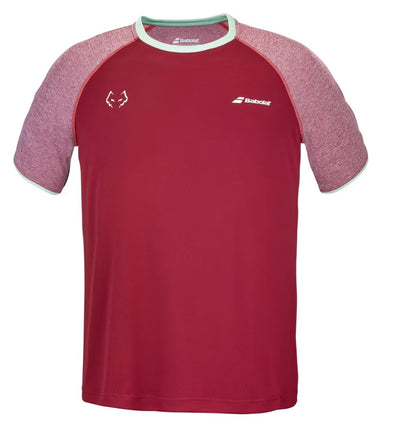 Babolat Crew Neck  T-shirt  Juan Lebron (Red Dahlia)
