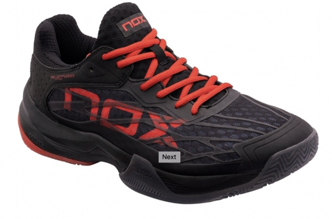 Nox AT10 Luxury Padel Schoenen (Zwart/Rood)