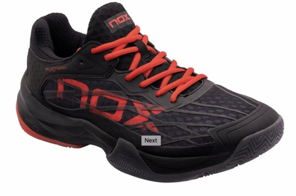 Nox AT10 Luxury Padel Schoenen (Zwart/Rood)