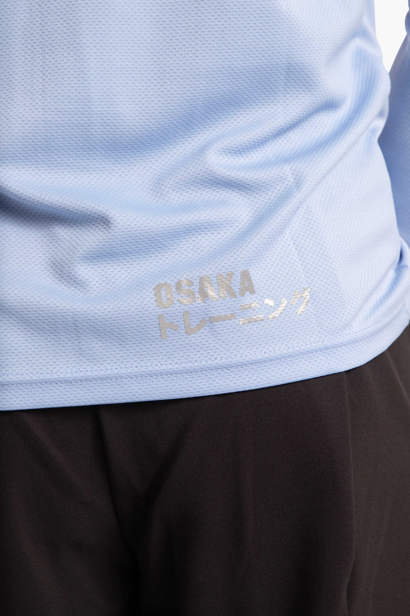 Osaka Mannen Training T-shirt Lange Mouwen (Hemels Blauw)
