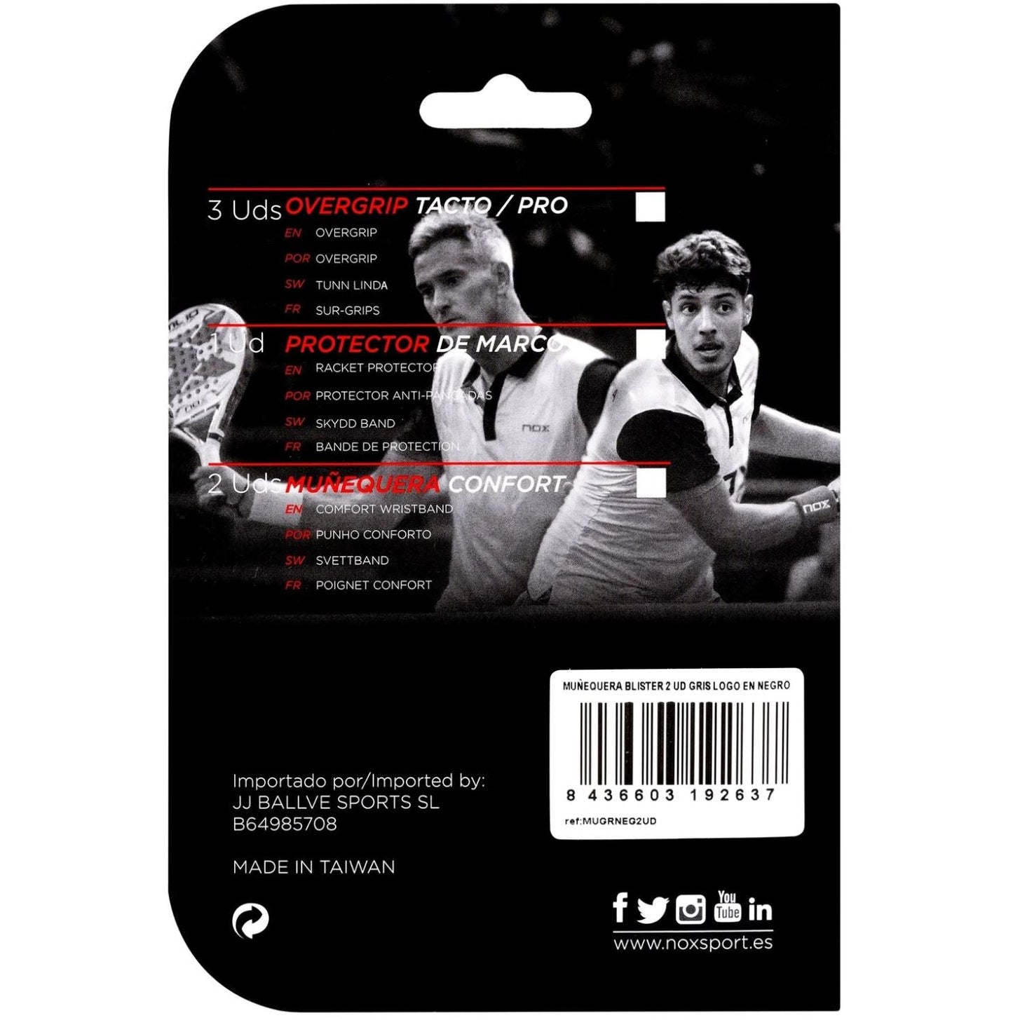 Nox Polsbandjes (2 stuks, Zwart met wit logo)